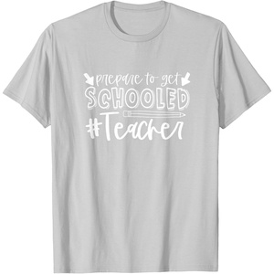 image:imagePrepared to Get Schooled  Great gift for Teachers TShirtSilver Grey