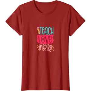 image:imageTeach Love Inspire TShirtCranberry Red