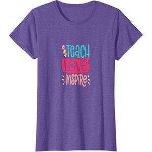image:imageTeach Love Inspire TShirtPurple Heather