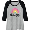 image:imageChoose Joy Gifts for Friends Girlfriends Mom Sisters Raglan Baseball TeeBlackAthletic Heather