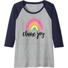 image:imageChoose Joy Gifts for Friends Girlfriends Mom Sisters Raglan Baseball TeeNavy BlueAthletic Heather