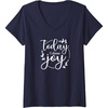 image:imageWomens Today I Choose Joy Gift for Women Friends Sisters VNeck TShirtNavy Blue