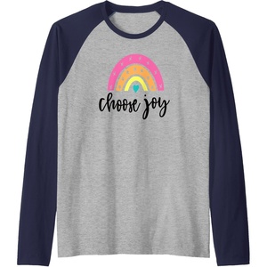 image:imageChoose Joy Gifts for Friends Girlfriends Mom Sisters Raglan Baseball TeeNavy BlueAthletic Heather