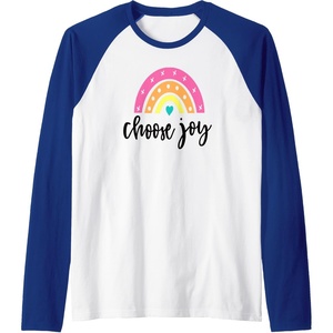 image:imageChoose Joy Gifts for Friends Girlfriends Mom Sisters Raglan Baseball TeeRoyal BlueWhite