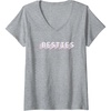 image:imageWomens Besties Bestfriend Gifts Sisterhood Gift Friendship Gift VNeck TShirtHeather Grey