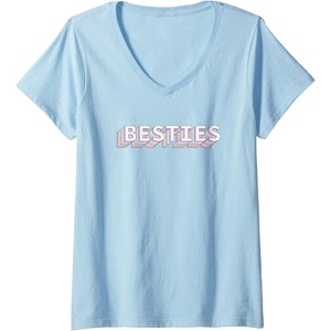 image:imageWomens Besties Bestfriend Gifts Sisterhood Gift Friendship Gift VNeck TShirtBaby Blue