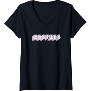 image:imageWomens Besties Bestfriend Gifts Sisterhood Gift Friendship Gift VNeck TShirtBlack