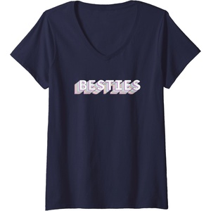 image:imageWomens Besties Bestfriend Gifts Sisterhood Gift Friendship Gift VNeck TShirtNavy Blue
