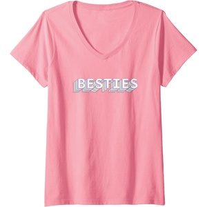 image:imageWomens Besties Bestfriend Gifts Sisterhood Gift Friendship Gift VNeck TShirtPink