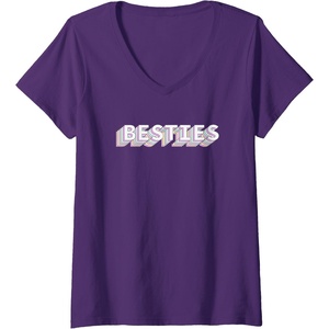 image:imageWomens Besties Bestfriend Gifts Sisterhood Gift Friendship Gift VNeck TShirtPurple