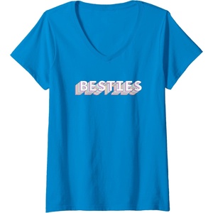 image:imageWomens Besties Bestfriend Gifts Sisterhood Gift Friendship Gift VNeck TShirtSapphire Blue
