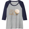 image:imageAlways Wash You Balls  Golf Gift Raglan Baseball TeeNavy BlueAthletic Heather