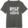 image:imageBrooke amp Jess Designs Golf is My Therapy Unisex Adult TShirt  Black  Small  Short Sleeve  Classic Fit  Golfers GiftAsphalt Grey