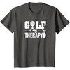 image:imageBrooke amp Jess Designs Golf is My Therapy Unisex Adult TShirt  Black  Small  Short Sleeve  Classic Fit  Golfers GiftAsphalt Grey