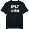 image:imageBrooke amp Jess Designs Golf is My Therapy Unisex Adult TShirt  Black  Small  Short Sleeve  Classic Fit  Golfers GiftBlack