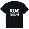 image:imageBrooke amp Jess Designs Golf is My Therapy Unisex Adult TShirt  Black  Small  Short Sleeve  Classic Fit  Golfers GiftBlack