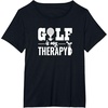 image:imageBrooke amp Jess Designs Golf is My Therapy Unisex Adult TShirt  Black  Small  Short Sleeve  Classic Fit  Golfers GiftBlack