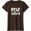 image:imageBrooke amp Jess Designs Golf is My Therapy Unisex Adult TShirt  Black  Small  Short Sleeve  Classic Fit  Golfers GiftBrown