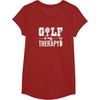 image:imageBrooke amp Jess Designs Golf is My Therapy Unisex Adult TShirt  Black  Small  Short Sleeve  Classic Fit  Golfers GiftCranberry Red