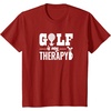 image:imageBrooke amp Jess Designs Golf is My Therapy Unisex Adult TShirt  Black  Small  Short Sleeve  Classic Fit  Golfers GiftCranberry Red
