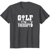 image:imageBrooke amp Jess Designs Golf is My Therapy Unisex Adult TShirt  Black  Small  Short Sleeve  Classic Fit  Golfers GiftDark Heather Grey