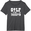 image:imageBrooke amp Jess Designs Golf is My Therapy Unisex Adult TShirt  Black  Small  Short Sleeve  Classic Fit  Golfers GiftDark Heather Grey