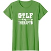 image:imageBrooke amp Jess Designs Golf is My Therapy Unisex Adult TShirt  Black  Small  Short Sleeve  Classic Fit  Golfers GiftGrass Green