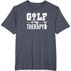 image:imageBrooke amp Jess Designs Golf is My Therapy Unisex Adult TShirt  Black  Small  Short Sleeve  Classic Fit  Golfers GiftHeather Blue