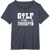 image:imageBrooke amp Jess Designs Golf is My Therapy Unisex Adult TShirt  Black  Small  Short Sleeve  Classic Fit  Golfers GiftHeather Blue