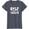 image:imageBrooke amp Jess Designs Golf is My Therapy Unisex Adult TShirt  Black  Small  Short Sleeve  Classic Fit  Golfers GiftHeather Blue