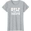 image:imageBrooke amp Jess Designs Golf is My Therapy Unisex Adult TShirt  Black  Small  Short Sleeve  Classic Fit  Golfers GiftHeather Grey