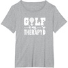 image:imageBrooke amp Jess Designs Golf is My Therapy Unisex Adult TShirt  Black  Small  Short Sleeve  Classic Fit  Golfers GiftHeather Grey