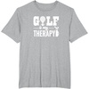 image:imageBrooke amp Jess Designs Golf is My Therapy Unisex Adult TShirt  Black  Small  Short Sleeve  Classic Fit  Golfers GiftHeather Grey