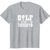 image:imageBrooke amp Jess Designs Golf is My Therapy Unisex Adult TShirt  Black  Small  Short Sleeve  Classic Fit  Golfers GiftHeather Grey