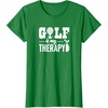 image:imageBrooke amp Jess Designs Golf is My Therapy Unisex Adult TShirt  Black  Small  Short Sleeve  Classic Fit  Golfers GiftKelly Green