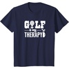 image:imageBrooke amp Jess Designs Golf is My Therapy Unisex Adult TShirt  Black  Small  Short Sleeve  Classic Fit  Golfers GiftNavy Blue