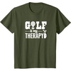 image:imageBrooke amp Jess Designs Golf is My Therapy Unisex Adult TShirt  Black  Small  Short Sleeve  Classic Fit  Golfers GiftOlive Green