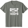 image:imageBrooke amp Jess Designs Golf is My Therapy Unisex Adult TShirt  Black  Small  Short Sleeve  Classic Fit  Golfers GiftOlive Heather