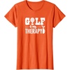 image:imageBrooke amp Jess Designs Golf is My Therapy Unisex Adult TShirt  Black  Small  Short Sleeve  Classic Fit  Golfers GiftOrange