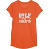 image:imageBrooke amp Jess Designs Golf is My Therapy Unisex Adult TShirt  Black  Small  Short Sleeve  Classic Fit  Golfers GiftOrange