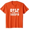 image:imageBrooke amp Jess Designs Golf is My Therapy Unisex Adult TShirt  Black  Small  Short Sleeve  Classic Fit  Golfers GiftOrange