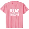 image:imageBrooke amp Jess Designs Golf is My Therapy Unisex Adult TShirt  Black  Small  Short Sleeve  Classic Fit  Golfers GiftPink