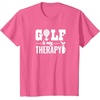 image:imageBrooke amp Jess Designs Golf is My Therapy Unisex Adult TShirt  Black  Small  Short Sleeve  Classic Fit  Golfers GiftPink Heather