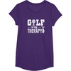 image:imageBrooke amp Jess Designs Golf is My Therapy Unisex Adult TShirt  Black  Small  Short Sleeve  Classic Fit  Golfers GiftPurple