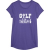 image:imageBrooke amp Jess Designs Golf is My Therapy Unisex Adult TShirt  Black  Small  Short Sleeve  Classic Fit  Golfers GiftPurple Heather
