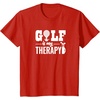 image:imageBrooke amp Jess Designs Golf is My Therapy Unisex Adult TShirt  Black  Small  Short Sleeve  Classic Fit  Golfers GiftRed