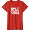 image:imageBrooke amp Jess Designs Golf is My Therapy Unisex Adult TShirt  Black  Small  Short Sleeve  Classic Fit  Golfers GiftRed