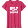image:imageBrooke amp Jess Designs Golf is My Therapy Unisex Adult TShirt  Black  Small  Short Sleeve  Classic Fit  Golfers GiftRed Heather