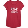 image:imageBrooke amp Jess Designs Golf is My Therapy Unisex Adult TShirt  Black  Small  Short Sleeve  Classic Fit  Golfers GiftRed Heather