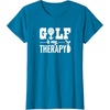 image:imageBrooke amp Jess Designs Golf is My Therapy Unisex Adult TShirt  Black  Small  Short Sleeve  Classic Fit  Golfers GiftSapphire Blue